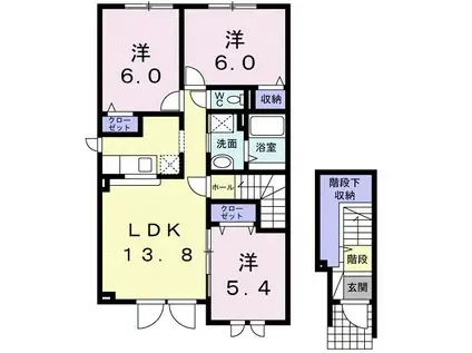 BELLE MAISON(3LDK/2階)の間取り写真