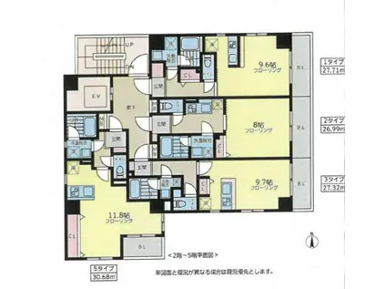 クリエイトビル川崎大師(ワンルーム/5階)の間取り写真