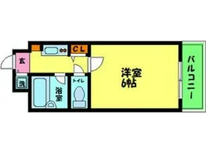 パラシオ塚本II(1K/3階)の間取り写真