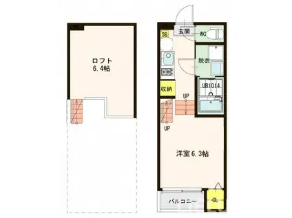 NUOVO VINCULUM(1K/1階)の間取り写真