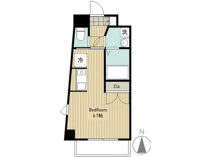 プレデンシャル千人町(1K/9階)の間取り写真