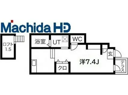 あんしん池田上町08-4006(ワンルーム/1階)の間取り写真