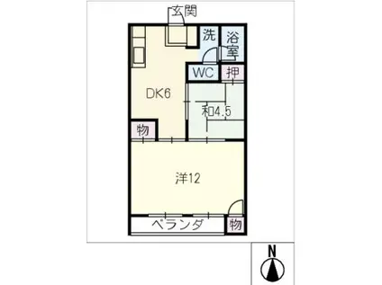 ナカシマビル(2DK/2階)の間取り写真