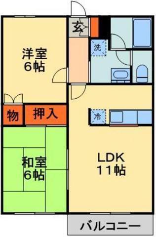 ヴィラ・デラエステ(2LDK/1階)の間取り写真