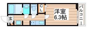 エーデルハイム宮城野(1K/3階)の間取り写真