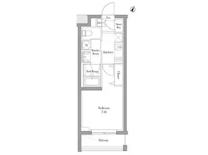 マツ5588(1K/1階)の間取り写真