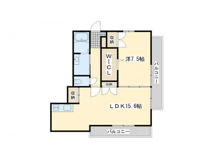 ダ・ヴィンチ(1LDK/7階)の間取り写真