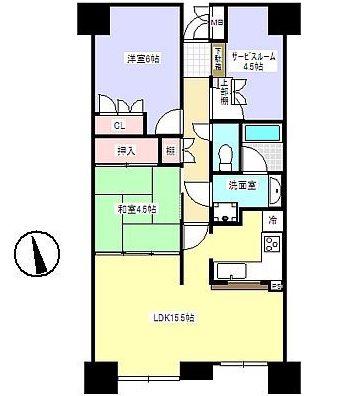 セントラルステージパークホームズ(2SLDK/5階)の間取り写真