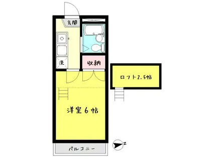 アーバン高島平A(1K/1階)の間取り写真