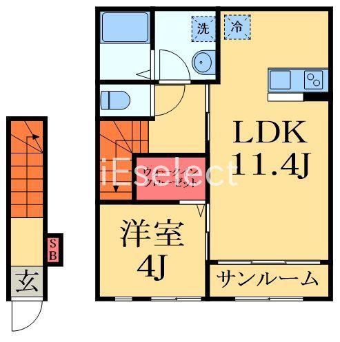 ウィズダム コート(1LDK/2階)の間取り写真