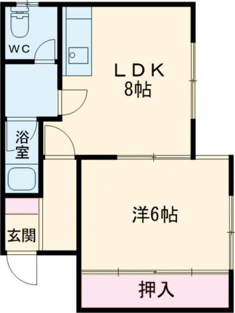 セントラルコート(1LDK/2階)の間取り写真