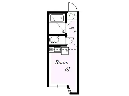 ユナイト根岸ポール・ヴァレリー(ワンルーム/1階)の間取り写真
