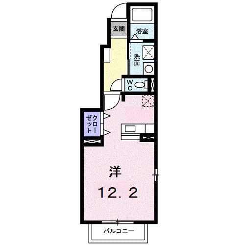 ラッキーセブンII(ワンルーム/1階)の間取り写真