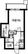 COSUMO UEARATA(1K/7階)の間取り写真