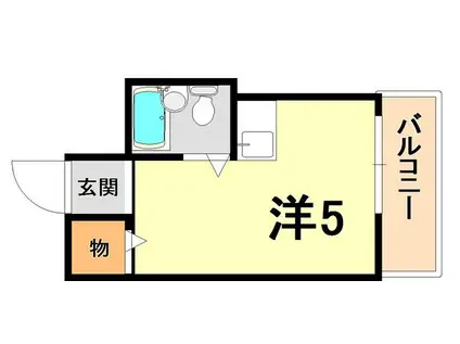 シャトー第8神戸(ワンルーム/7階)の間取り写真