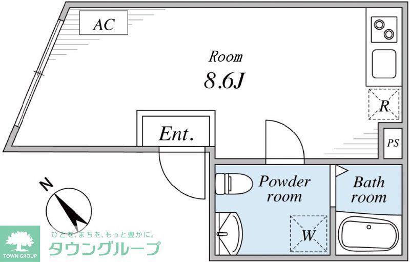 アーバンフロント日暮里(ワンルーム/B1階)の間取り写真