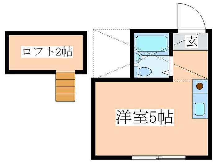 アーティクル武蔵野(ワンルーム/2階)の間取り写真