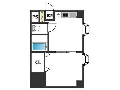 アリーナハイツ(1DK/3階)の間取り写真