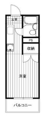ハイツ井上(1K/2階)の間取り写真