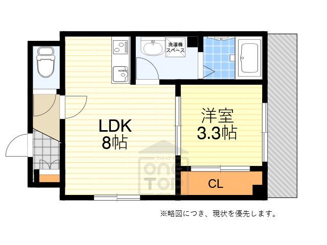 ARCA豊中曽根(1LDK/2階)の間取り写真
