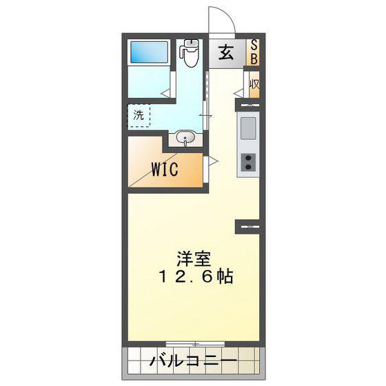 BEREO SANKOU(ワンルーム/3階)の間取り写真