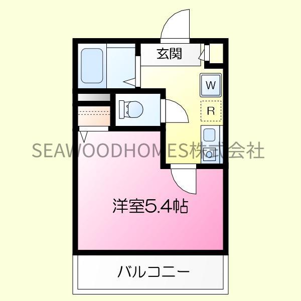 MELLAS海の公園(1K/1階)の間取り写真