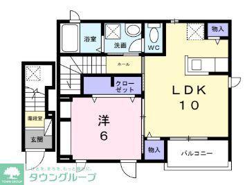 相光ビレッジ戸塚II(1LDK/2階)の間取り写真
