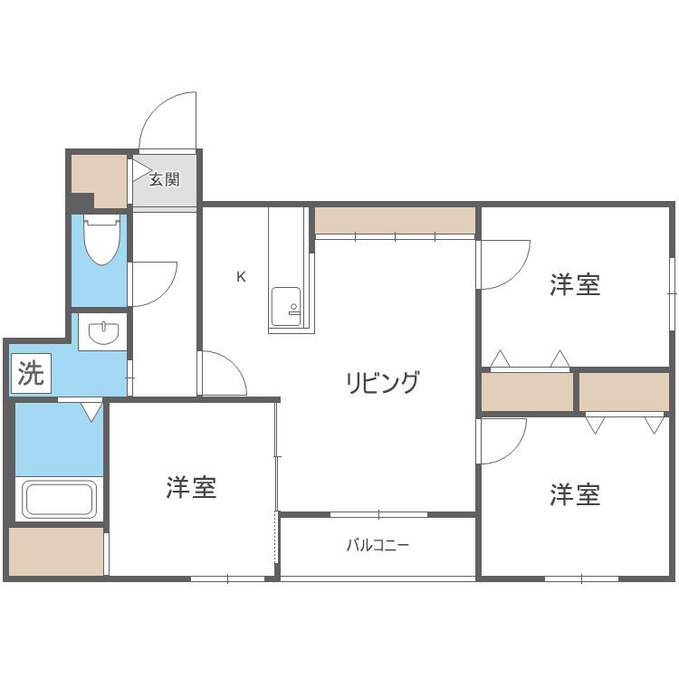 ARTEMIS(3LDK/5階)の間取り写真