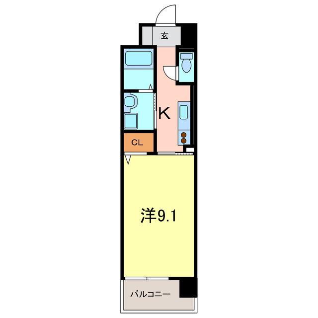 マンションM・K(1K/1階)の間取り写真