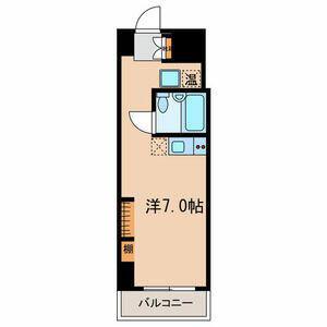 サンクレストビル(ワンルーム/2階)の間取り写真