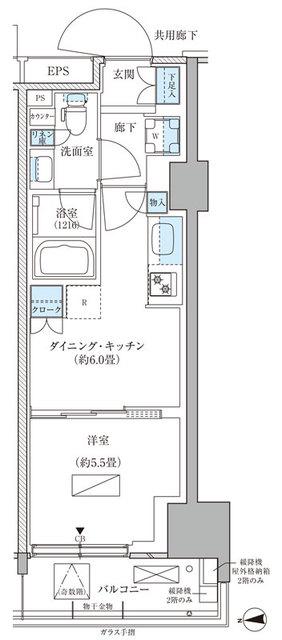 パークアクシス品川天王洲アイル(1DK/7階)の間取り写真