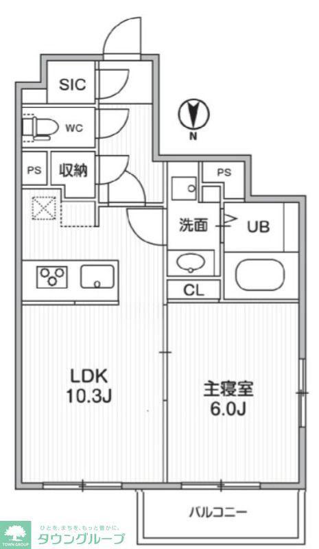 THE PALMS MUSE 新江古田(1LDK/3階)の間取り写真