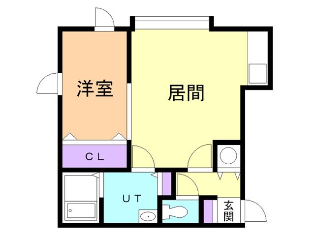 ルミエール(1LDK/2階)の間取り写真