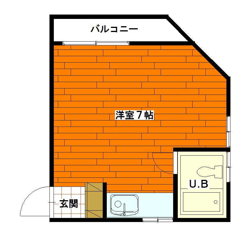 リベラル庚午(ワンルーム/3階)の間取り写真
