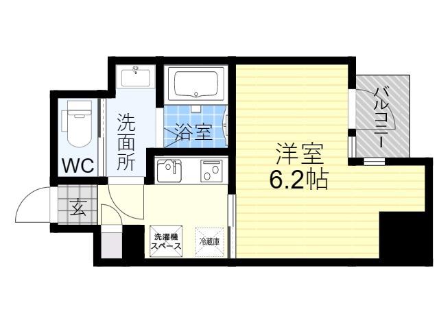 ARTIZA森ノ宮D.C(1K/2階)の間取り写真