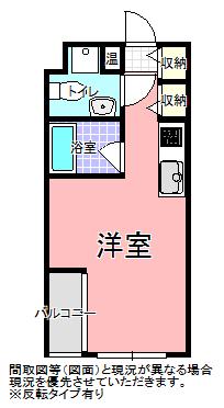自由が丘ブランシュ(ワンルーム/3階)の間取り写真