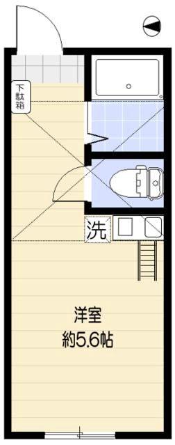 ファンズ妙蓮寺(ワンルーム/2階)の間取り写真