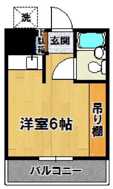 東光コーポ(ワンルーム/2階)の間取り写真