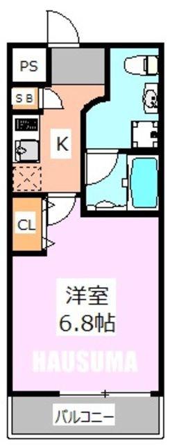 スカイコートパレス西巣鴨(1K/2階)の間取り写真