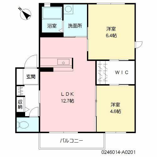 メゾン国見台  A棟(2LDK/2階)の間取り写真