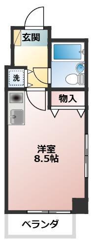 アーバンハイツ平塚(ワンルーム/3階)の間取り写真