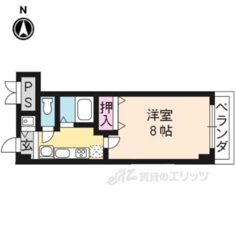 ヴィランセンワアネックス(1K/6階)の間取り写真