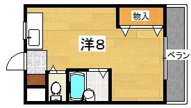 新和光マンション(1K/3階)の間取り写真