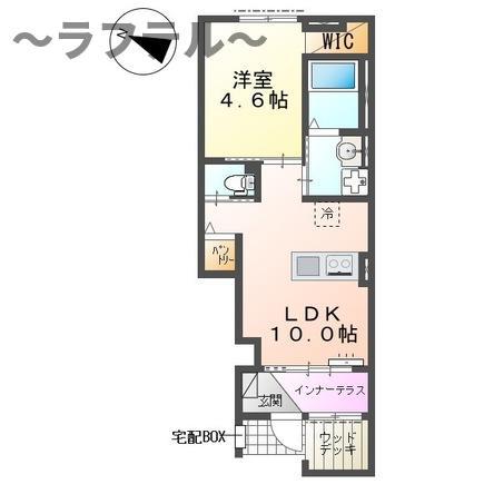 所沢市大字北秋津 アパート工事(1LDK/1階)の間取り写真