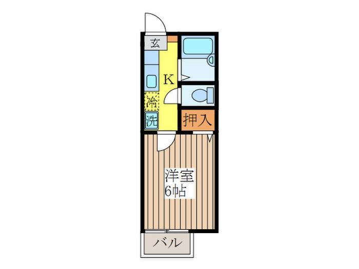 ハイツMIYOSHI3(1K/1階)の間取り写真