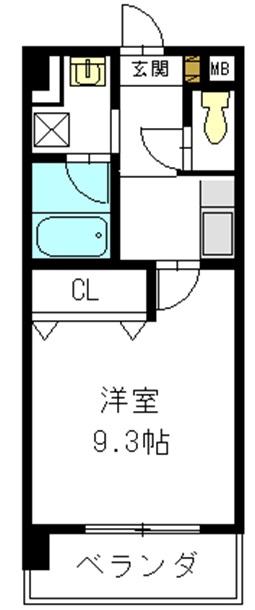 ブルームヒルズ(1K/1階)の間取り写真