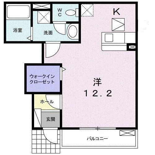 第2 レイク ヴィレッジ(ワンルーム/1階)の間取り写真