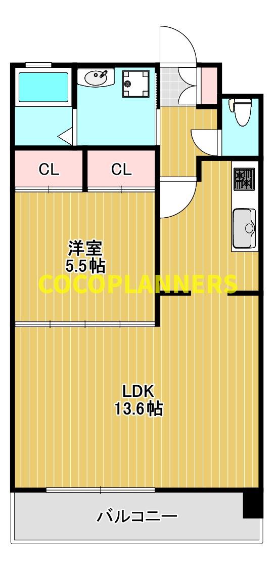 LGA38(1LDK/2階)の間取り写真