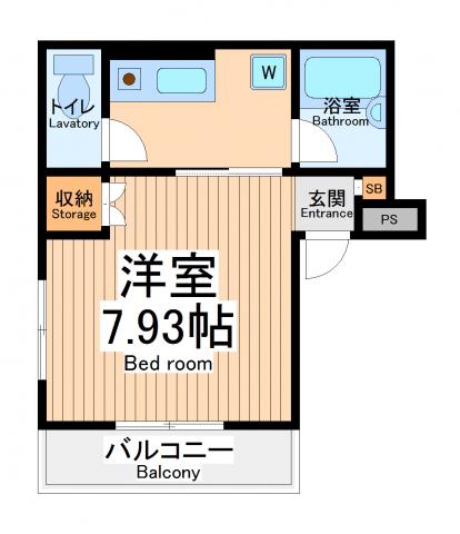 フラットオゴ(1K/3階)の間取り写真