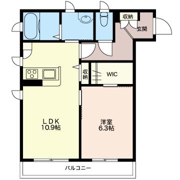 アンビエラ湘南台(1LDK/1階)の間取り写真
